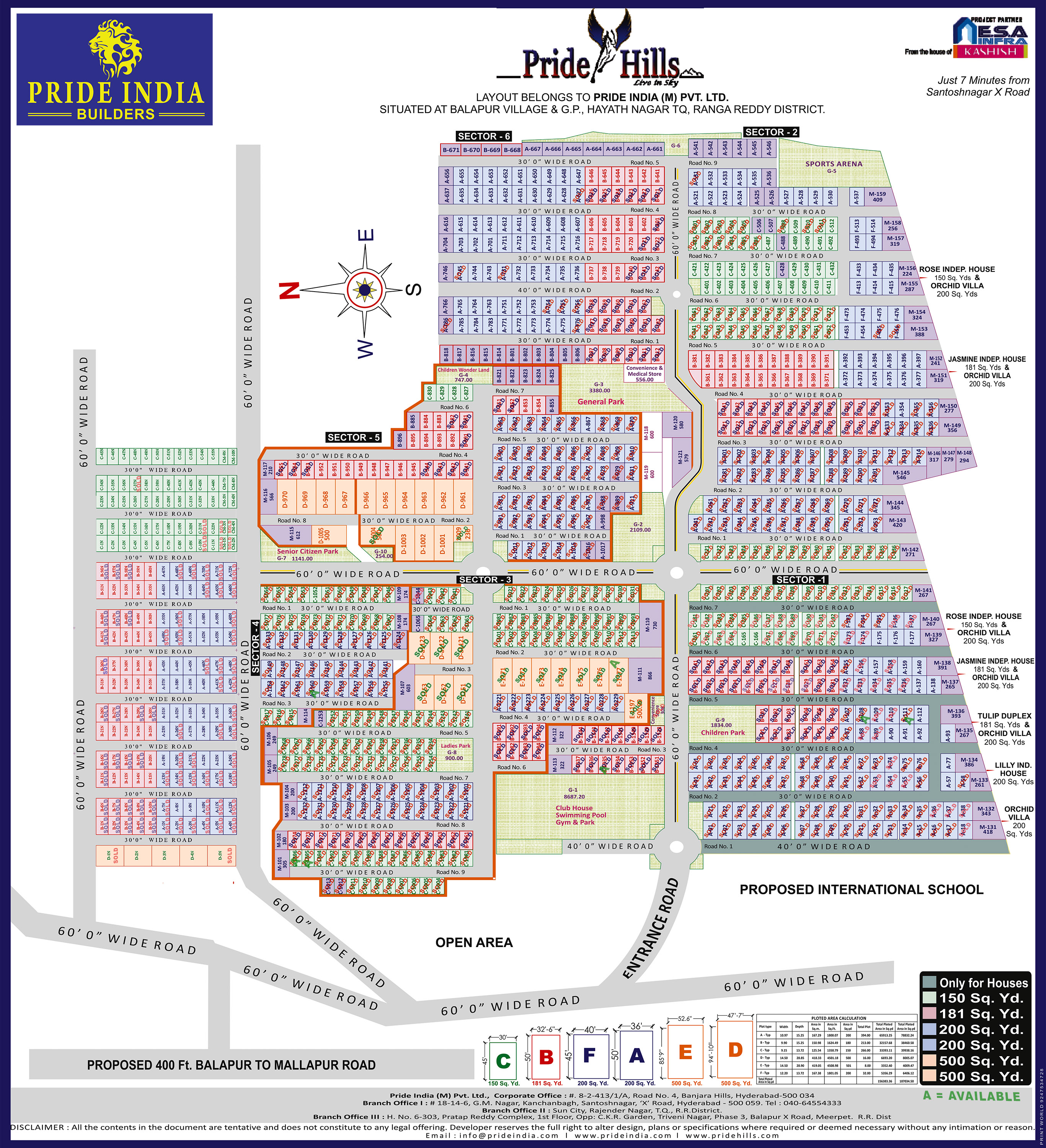 Pride Hills Layout